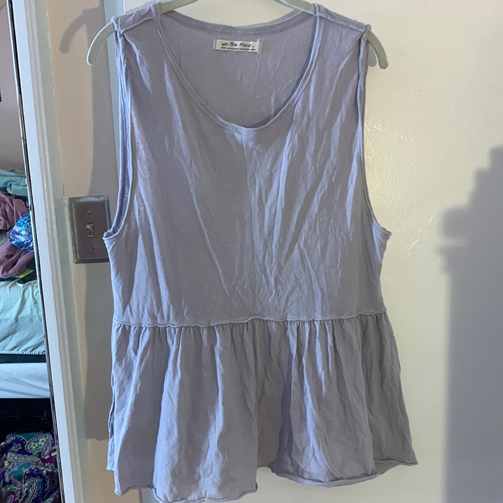 WE THE FREE, LIGHTWEIGHT PELPUM SLEEVELESS TOP. SZ L